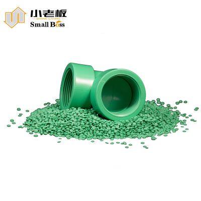 Rigid Virgin UPVC Pipe Fittings Raw Material Green PVC Compound Granules for Injection Mould Pipe Fittings