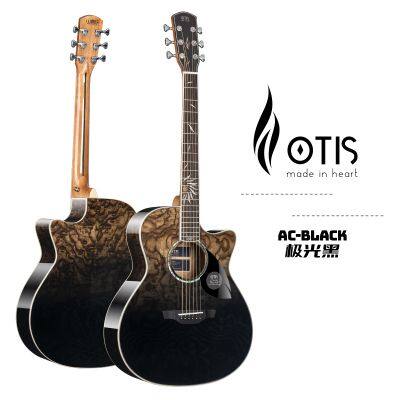 41inch Otis Folk Guitar Musical Instrument Solid Guitar AC-Black Travel Acoustic Guitar Factory Manufacturer