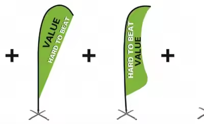 Carbon Composite Fiber Outdoor Wind Banner 4 in 1 Flag Pole Medium Size,Flags and Bases Can Be Customized photo-3