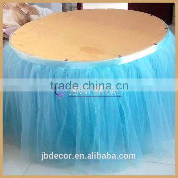 TC091#48 Customize Fancy Deramlike Blue Puffy Tulle Table Skirting for Weeding Supplier's Choice