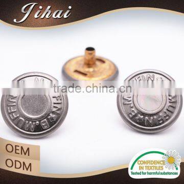 Antique Brass Fasterners Round Stock Metal Custom Snap Button photo-5