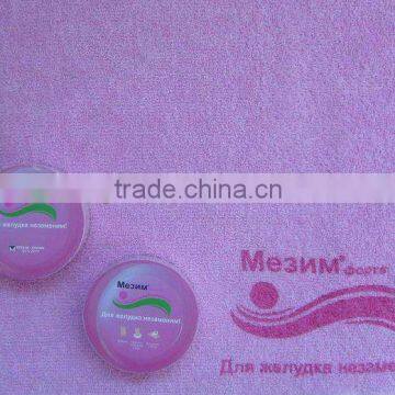 Round shape compressed towel