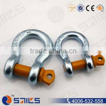 sail rigging accessories adjustable alloy steel marine lifting zinc plated shackle