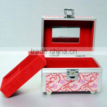 AN108 ANPHY Cuboid Makeup Dressing Suitcase Small Jewelry Case Cubic Gift Fashion Jewelry Box Handle Lock Metal Square Corner AL