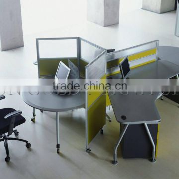 Popular Glass Partition Open 120 Office Workstation with Round Coffee Table(SZ-WS330)