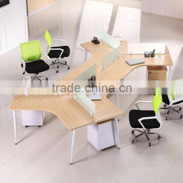 Modern Y shaped 6 person office workstation,call center partition (SZ-WSB326)