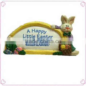 Latest design Easter rabbits resin sign