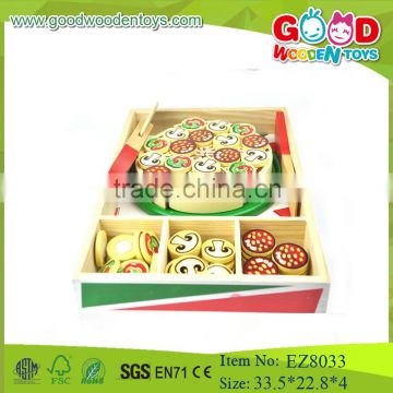 promotional wooden pizza toys delicious pizza toys wooden pizza box toys