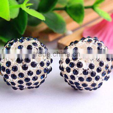 New wholesale crystal alloy rhinestone berry bubblegum round loose charm beads for DIY necklaces jewelry making!!