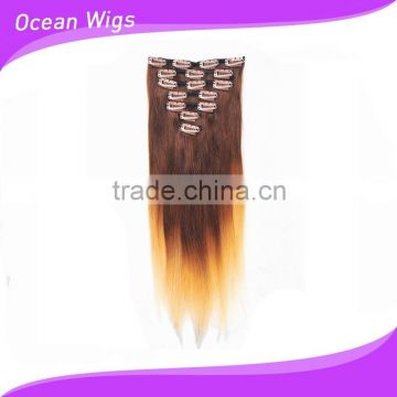 Factory direct selling Peruvian clip in hair extension,clip hair