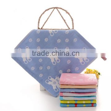 Children Square cotton three layers gauze face towel