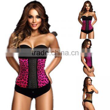 Wholesale leopard steel bone waist trainer training corset