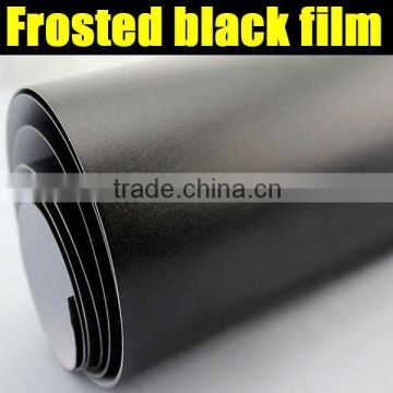 Super quality frosted black film for car wrap with air free bubbles 1.52*30m per roll