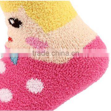 Custom Colourful Lovely Dot Women Fuzzy Terry Warm Thick Cartoon Fluffy Sport Socks photo-4