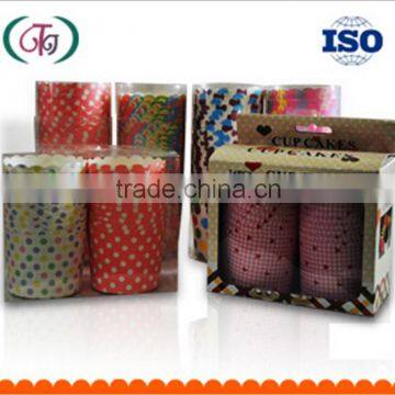 Medium-sized PET Paper Cupcake Liners SGS Roll Up Mouth FSC Baking Cup for Cakes photo-5
