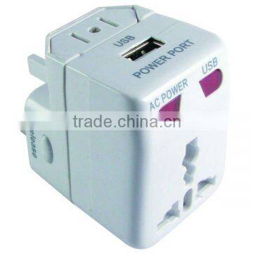 World Universal travel adaptor with USB port