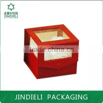 square perfume packaging box manufacturer with pvc window