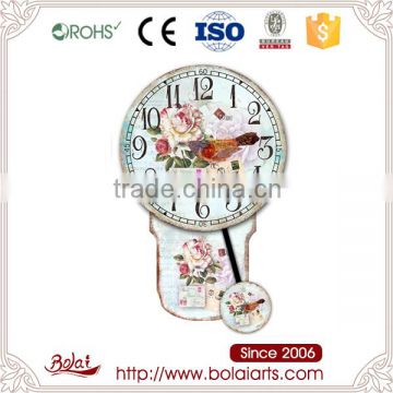 European style flowers enveloped beautiful home decoration canvas oversized designer wall clock