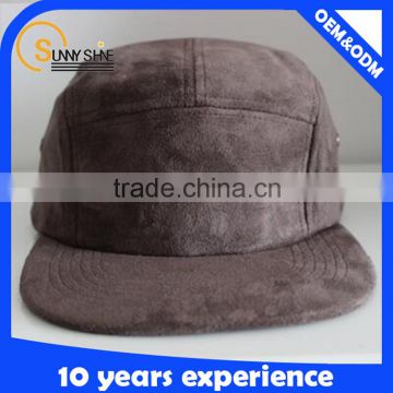 suede leather strap wholesale 5 panel cap