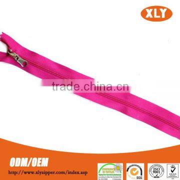 high quality low price ykk color tape silver slider nylon zipper