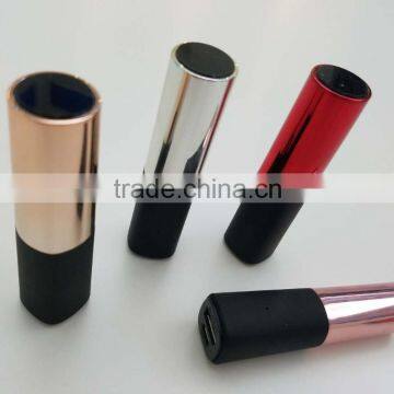 lipstick battery charger portable 2600mah power bank for ladies