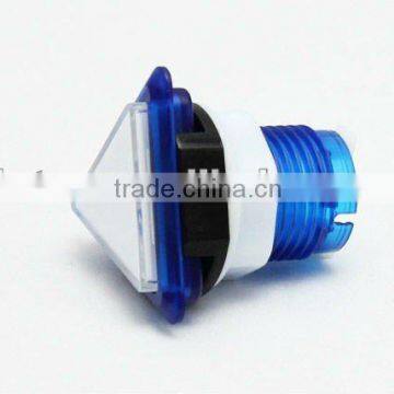 triangle blue plastic arcade game machine push button switch electric pushbutton switch with light Large game accessories