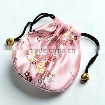 Fancy Silk Jacquard Drawstring Jewelry Pouch & fabric drawstring jewelry pouch pattern