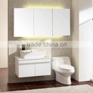 Multi-Layer Solid Wood Bathroom Mirror Vanity Cabinet Top Bath Vanity photo-5