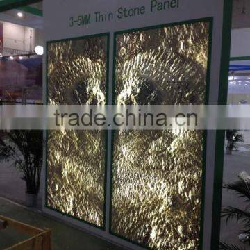 Translucent Onyx laminated Glass panel