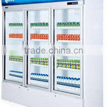 1180L upright display refrigerator showcase for beverage