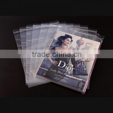 custom printing Transparent PE zip lock Garment Costume packaging bag