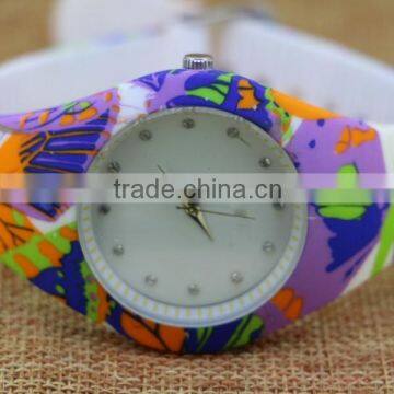 Magnificent Printed Pattern Ladies Silicone Watch Japan Movt Stainless Steel Back Sr626sw photo-3