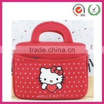 Festival hello kitty red girls neoprene laptop hand bags (factory)