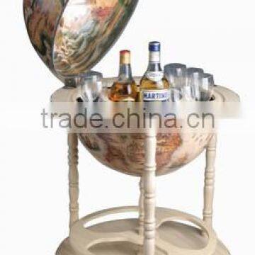 16.5"/420mm diam antique globe bar furniture/wine cabinet