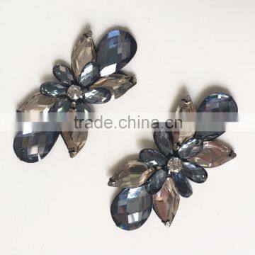 Flower Pattern Acrylic Applique,beaded Floral Designs Applique,3D Applique photo-2