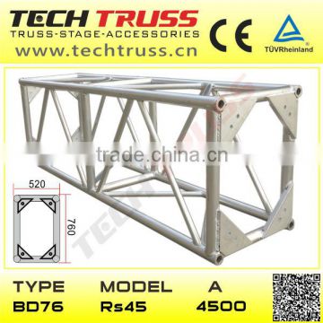 BD76-RS45 aluminium rectangular bolt truss, heavy duty 760 bolt truss