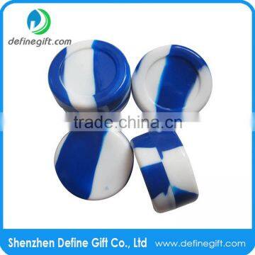 Small Size Mix Color Blue White Non-stick 5ml Silicone Container for Wax/Oil