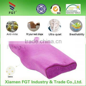 Hot selling natural latex thin bed pillows to support retail and mixed batch