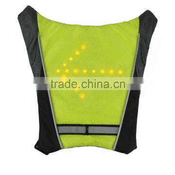 Waterproof Wireless Reflective Led Cycling Turn Signal Backpack Factory Outdoor Sports Led Bike Turn Signle Safety Vest Cycling photo-3