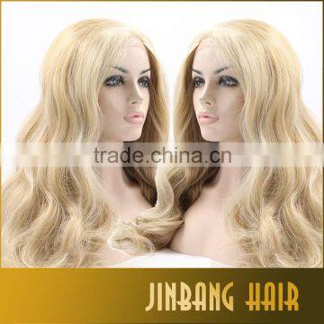 2016 High Quality Blonde Long Loose Curl Synthetic Lace Front Wigs Heat Resistant Lace Front Wigs photo-5