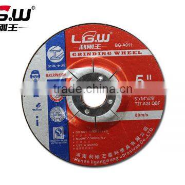 H548 125mm Black Resin Deoressed Center Grinding Wheel for Inox/metal photo-2