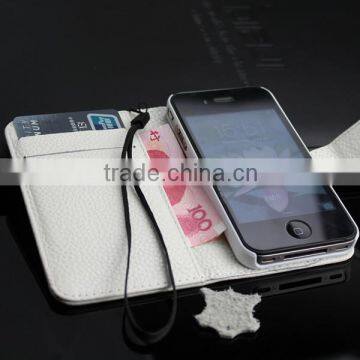 Real Leather case For iPhone 4 4G for iphone 4 leather bag