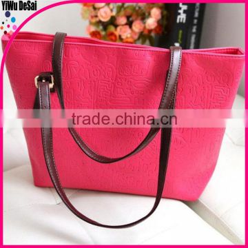 PU leather Casual handbag New Korean style leisure bag shoulder embossing bag