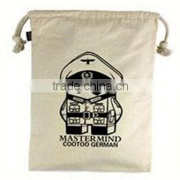 Cotton fabric string backpack bag gift with logo printing