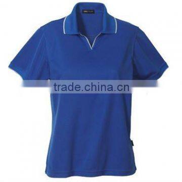 Ladies Buttonless Short Sleeve Golf Polo Shirt