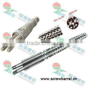 CHINA Extruder conical twin screw barrel/conical double screw and barrel/pvc screw and barrel