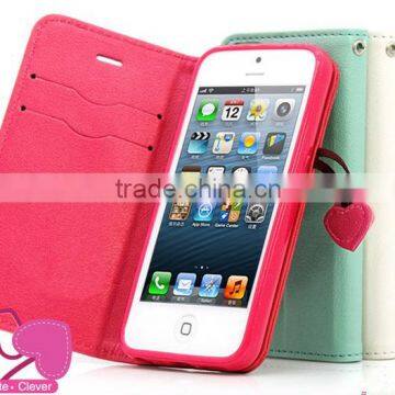 2015 Hot Selling Little Cherry Mobile Phone Case Flip Leather Case For IPhone photo-2