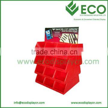 2 Side 4 Shelves Pallet Display For Retail, Corrugated Cardboard Display