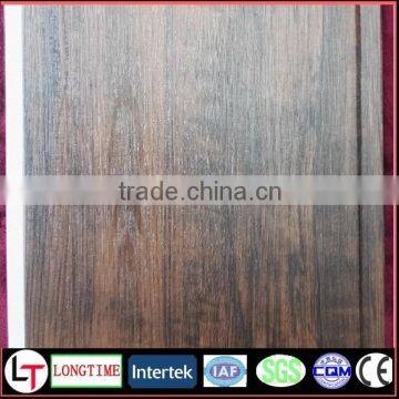 Lowest price wood grian lamination pvc ceiling panel made by 23 producing line in haining China supplier