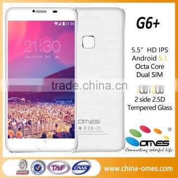 High Quality G6+ 5.5 inch quad core 3G Mobile Phone with fingerprint